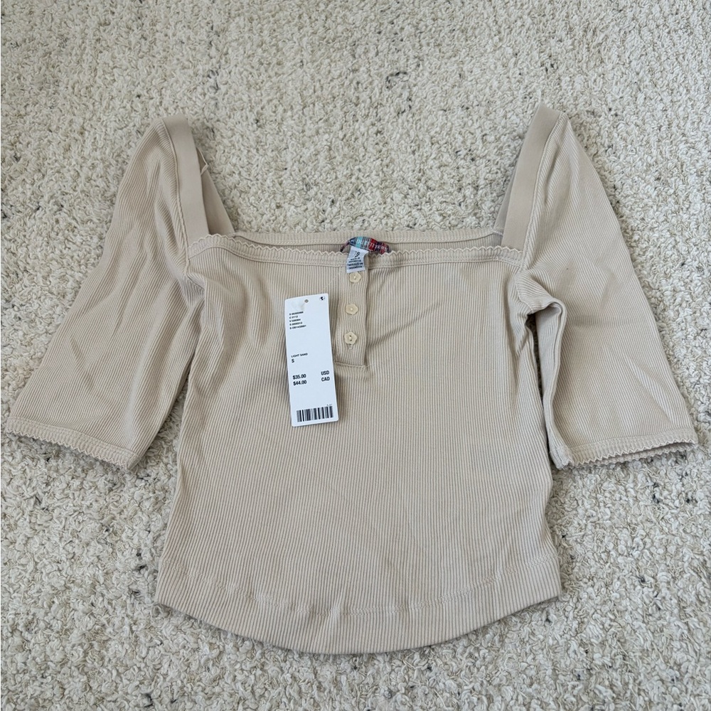 Urban Outfitters Beige square top